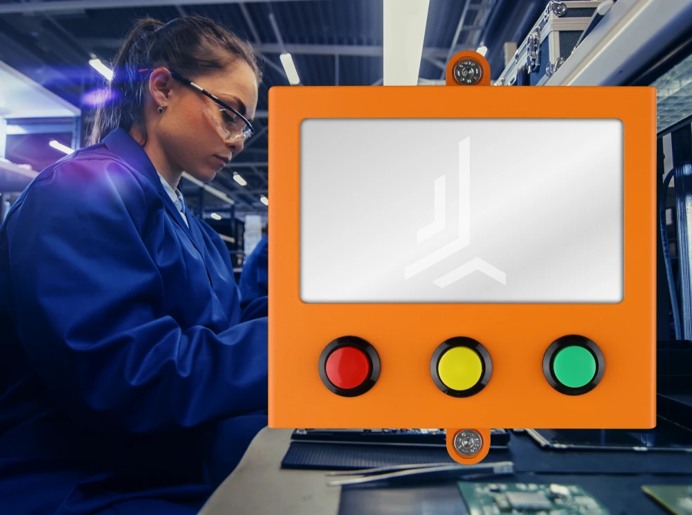 Kiosk produkcyjny Bilberry xT na linii produkcyjnej — instrukcje i zbieranie danych produkcyjnych