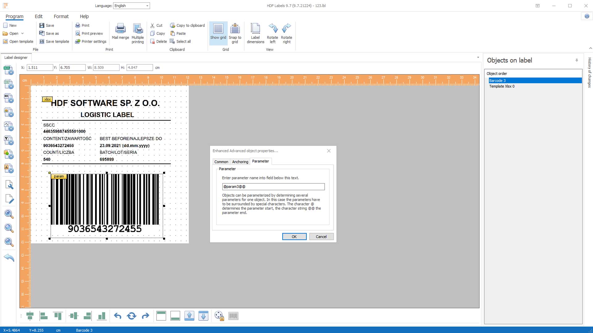 Program Do Etykiet Generowanie I Drukowanie Kodów Kreskowych Hdf Software 9558